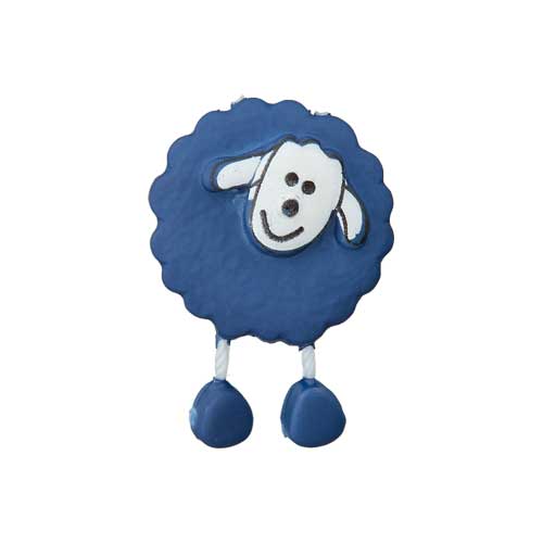 447470180068 - Sheep Button - Navy Blue
